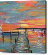 Colorful Beach Sunet Canvas Print