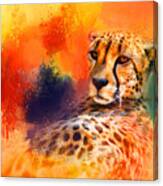 Colorful Expressions Cheetah Canvas Print