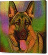 Colorful German Shepherd Canvas Print