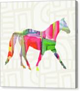 Colorful Horse 1- Art By Linda Woods Canvas Print