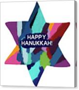 Colorful Modern Hanukkah- Art By Linda Woods Canvas Print