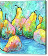 Colorful Pears Canvas Print