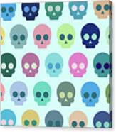 Colorful Skull Cute Pattern Canvas Print