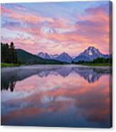 Colorful Sunrise At Oxbow Bend Canvas Print