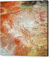 Colorful Yellowstone Bacterial Mat And Limestone Canvas Print