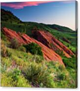 Colors Of A Colorado Spring Sunrise Canvas Print