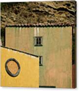 Colors Of Liguria Houses - Facciate Case Colori Di Liguria 2 - Alassio Canvas Print