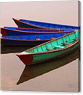 Nepalese Fishing Boats Canvas Print