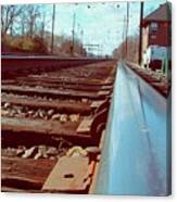 Commuter Train Tracks, Downingtown, Pa. Canvas Print