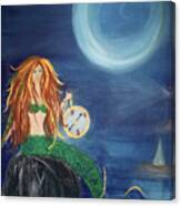 Compass Mermaid Canvas Print