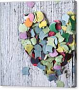 Confetti Heart Canvas Print