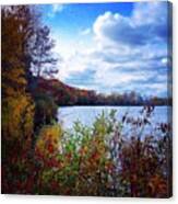Conservation Park And Pine River In The Fall Canvas Print