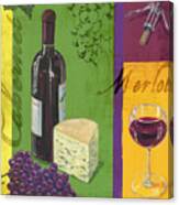 Contemporary Wine Collage I Canvas Print