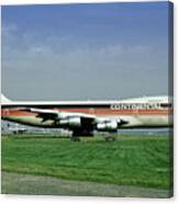 Continental Airlines Boeing 747-243b, N605pe, October 1988 Canvas Print