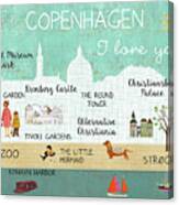 Copenhagen I Love You Canvas Print