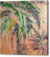 Copper Trio Of Palms Canvas Print