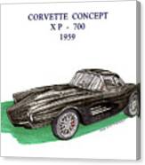 Corvette Concept Xp 700 Canvas Print