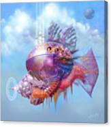 Cosmic Fish Spaceship Canvas Print