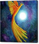 Cosmic Phoenix Rising Canvas Print