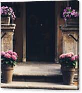 Cosy Entrance To An Old Tenement Building In Gdansk, Poland. Canvas Print