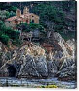 Cottage By The Ocean Canvas Print