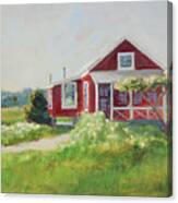 Cottage On The Marsh Canvas Print