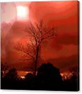 Cottonwood Crimson Sunset Canvas Print