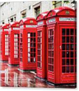 Covent Garden Phone Boxes Canvas Print