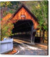 Covered Bridge In Autumn - Woodstock Vermont Canvas Print