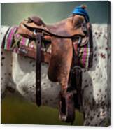 Cowgirl Saddle Canvas Print