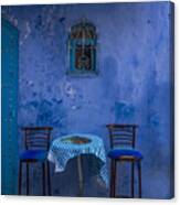 Cozy Table In Chefchaouen Canvas Print