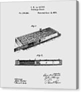 Cribbage Board 1879 Patent Art Transparent Canvas Print