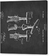Custom Size 1883 Wine Corckscrew Patent Artwork - Gray 43x48 Canvas Print