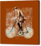 Cycling Man T Shirt Design Canvas Print
