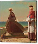 Dads Coming By Winslow Homer 1873 Canvas Print