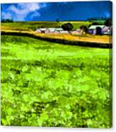 Dairy Farm Digital Painting Canvas Print