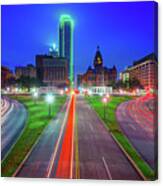 Dallas Dealey Plaza Skyline - Texas Canvas Print
