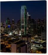 Dallas Skyline Evening Glow Canvas Print