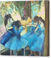 Dancers In Blue Canvas Print