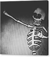 #dancing #skeleton #bones #drunk #dead Canvas Print