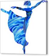 Dancing Water Arabesque Ballerina Canvas Print
