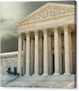 Dark Skies Above Supreme Court Of Justice Canvas Print