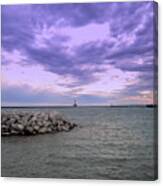 Darkening Skies Over Lake Michigan Canvas Print
