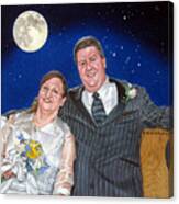 Dave And Sue In Oil Painting Canvas Print