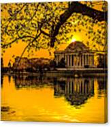 Dawn At The Jefferson Memorial Canvas Print