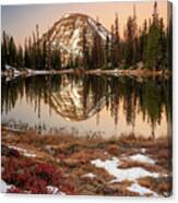 Dawn Reflection In The Uinta Mountains. Canvas Print