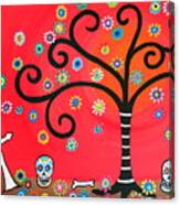 Day Of The Dead Cemetery Canvas Print