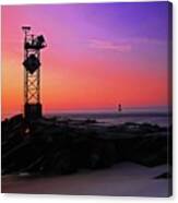 Daybreak At Ocean City Inlet Canvas Print