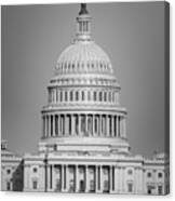 Dc Capitol Black And White Canvas Print