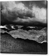 Death Valley Black And White Canvas Print